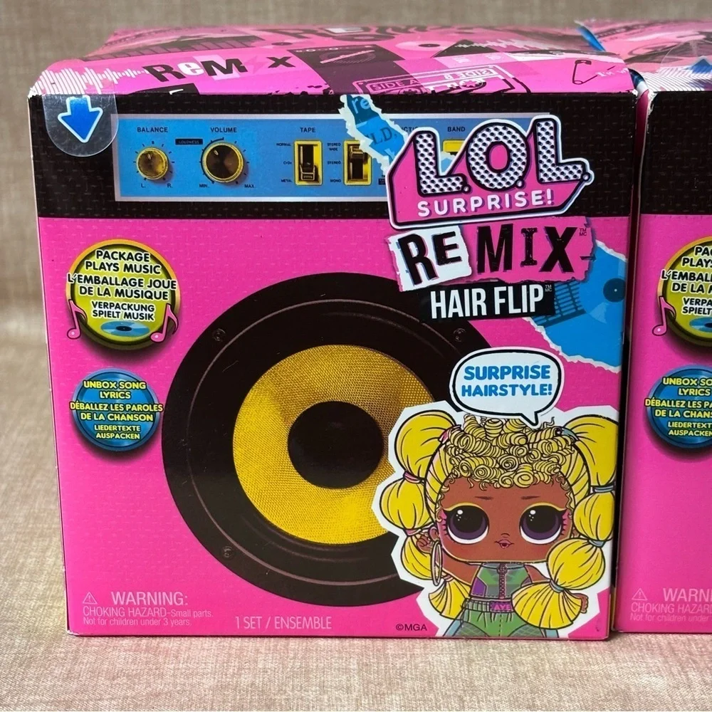 LOL Surprise! Remix Hair Flip Doll With 15 Surprises Brand New Sealed lot of 2